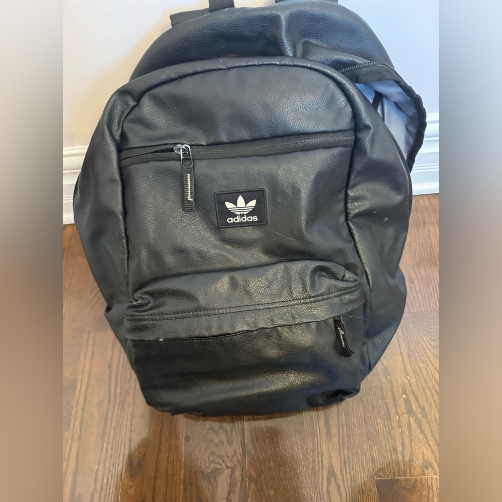 Adidas faux leather school bag